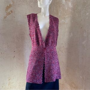 Vintage Knit Long Vest